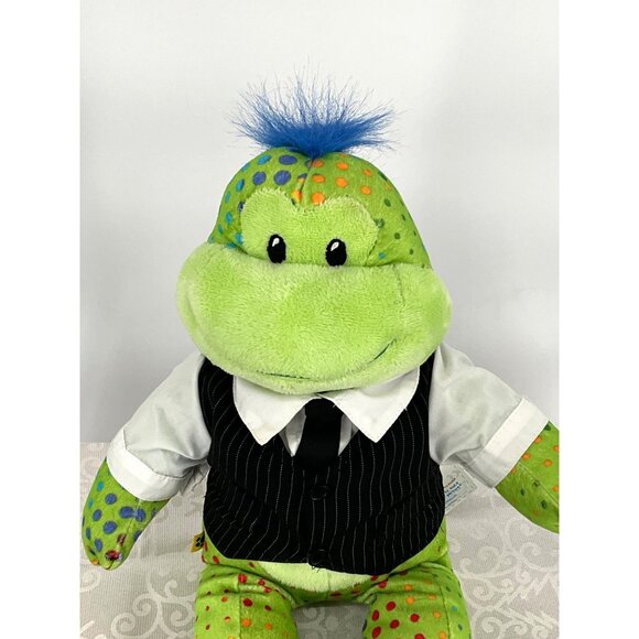 Build-A-Bear Green Frog Plush In Tuxedo Outfit With‎ Sneakers - Picture 1 of 6